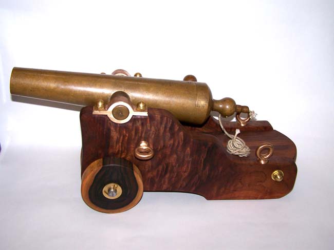 An 8 Gauge Bronze Yacht or Salute Cannon circa 1890 with original cartridge box